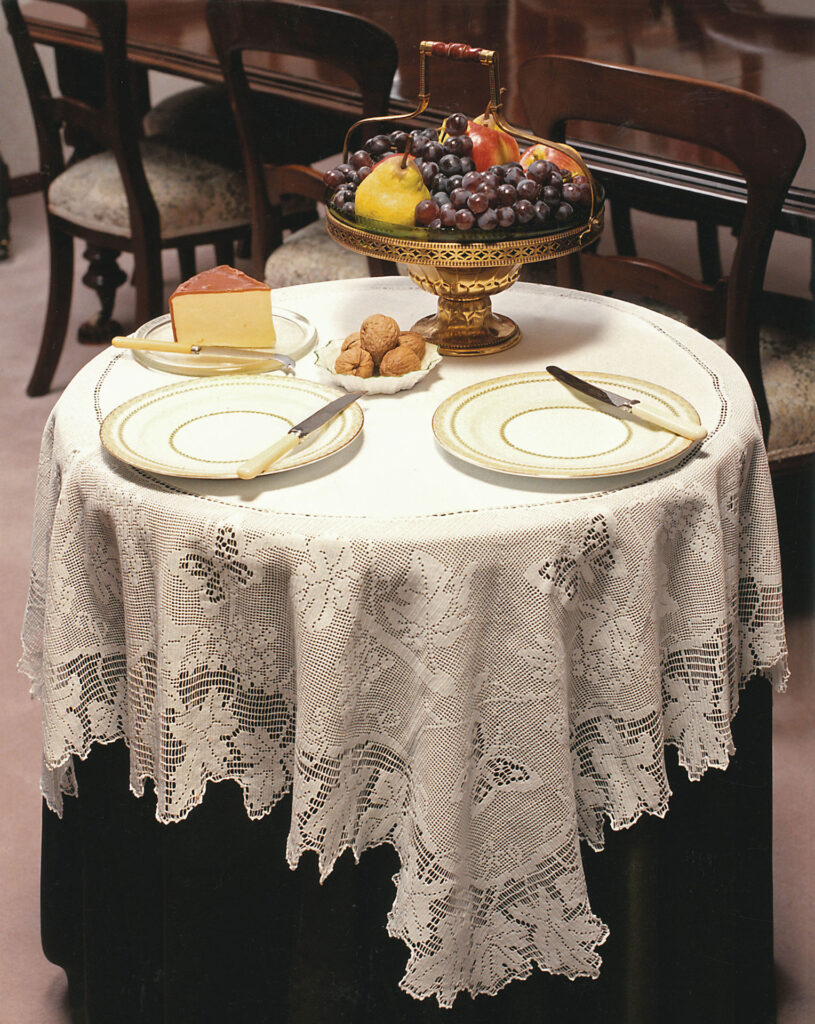 Photo of Mary Card’s Crochet Lace over a table